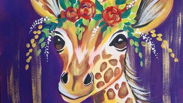 Paint & Prosecco - Gorgeous Giraffe at The Wyvern, Taunton