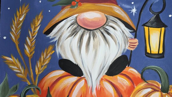 Paint & Prosecco, Autumn Gonk at the Library, Taunton