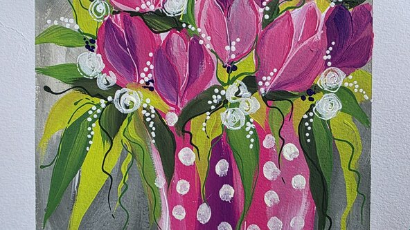 Flower Painting Workshop at Yalham Hayes Flower Farm Culmhead, TA3 7ED