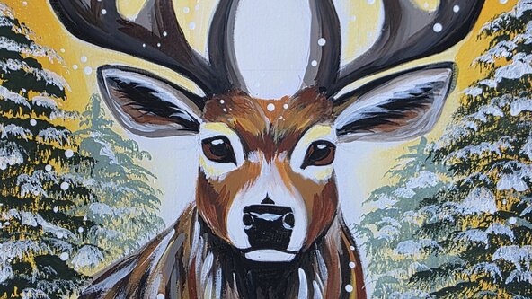 Winter Stag Paint & Prosecco Event at the Emporium, Yeovil