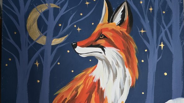 Moonlight Fox Paint event at Ashill Village Hall