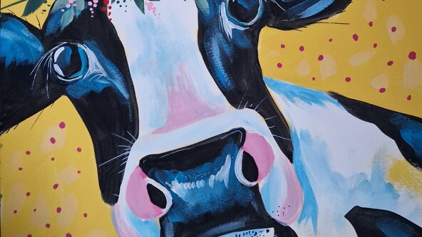 Cow Paint & Prosecco Night at Jennys Cafe, Chard