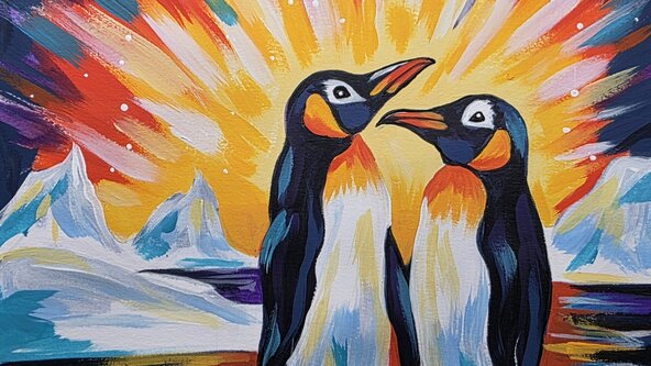 Paint Penguins at Victoria Park Community Centre, Bridgwater