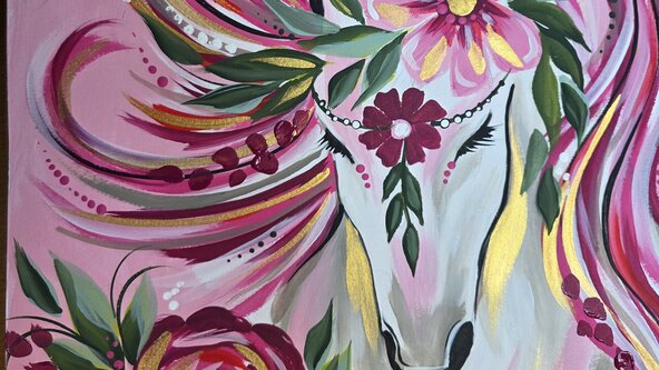 Pink Pony Paint event at Jenny's Cafe, Chard