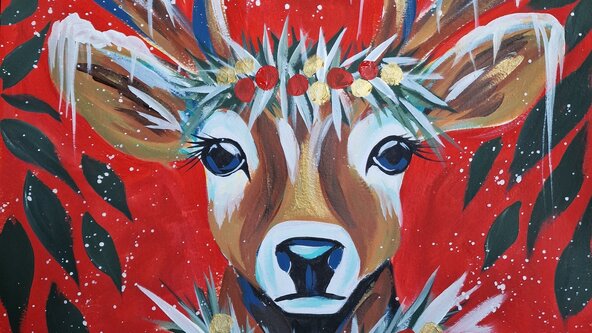 The York Inn Churchingford, Festive Deer, Paint & Prosecco