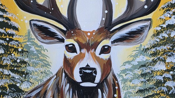 Winter Stag Paint & Prosecco at the Bell Inn Creech St Michael
