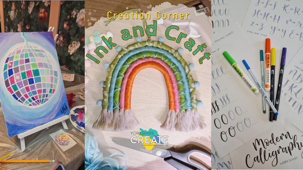 Monthly Home Education Creation Corner with Ink and Craft: Macramé Rainbows