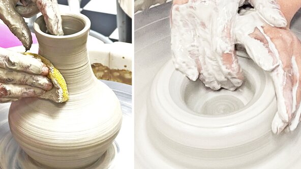 One-off pottery wheel taster Saturday 9th January 10.30am-12.45pm
