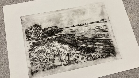 Mini dry point etching workshop for adults