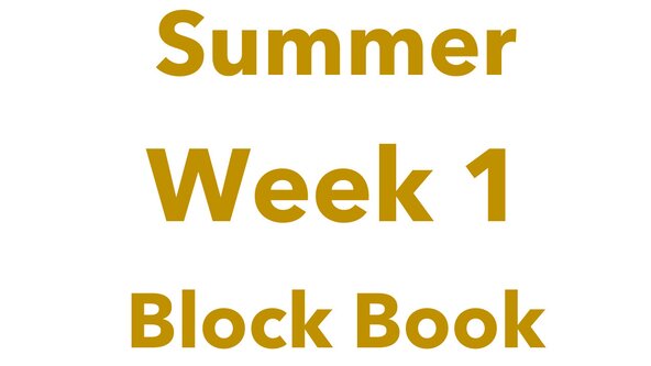 WEEK BOOKING 1: Summer Holiday Workshops (ages 7 - 11)