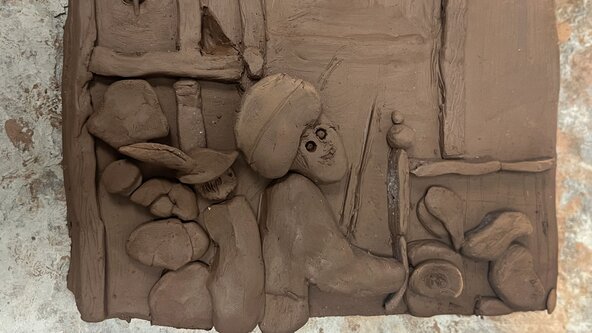 Clay relief sculpture - Adult Art Class