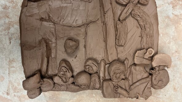 Clay relief sculpture - Adult Art Class