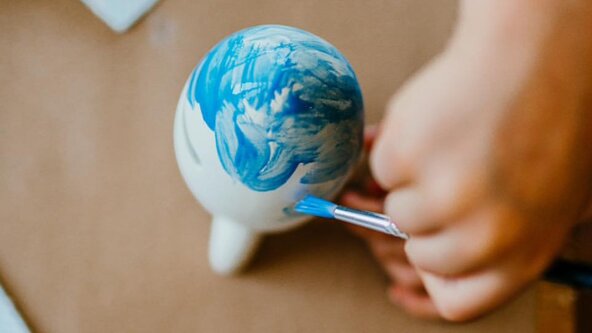 Summer Money Bank Pottery Painting at BTP