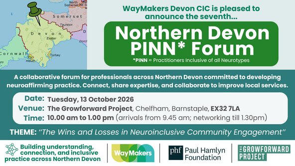 Northern Devon PINN Forum - Autumn 2026 - Tuesday, 13 October
