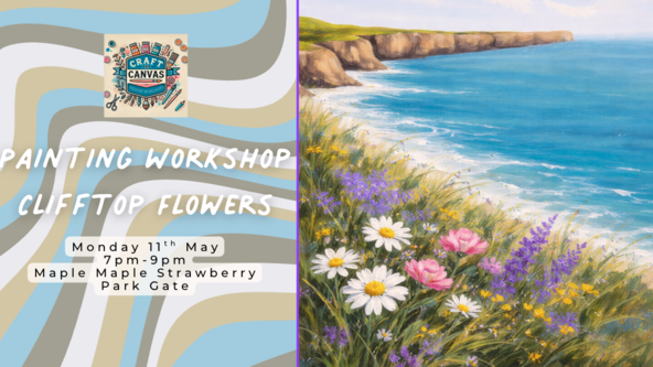 Craft and Canvas Painting Workshop: Clifftop Flowers