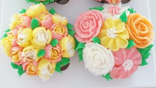 Beautiful Buttercream Cupcakes