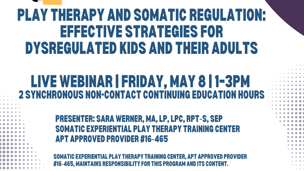 Play Therapy and Somatic Regulation: Effective Strategies for Dysregulated Kids and Their Adults