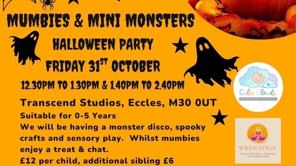 Mumbies & Mini Monsters Halloween Party with Elaine from Calm Clouds and Jen from Wren Yoga