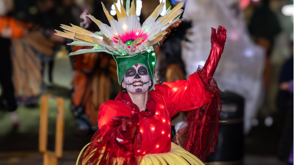 Accessible Redbridge Festival of the Dead Craft Workshop, Touch Tour and Live Audio Described Parade