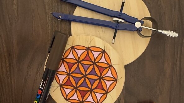 Wooden Geo-Coasters (Maths), 9-12 yrs @ Fullwell Library (Hainault room)