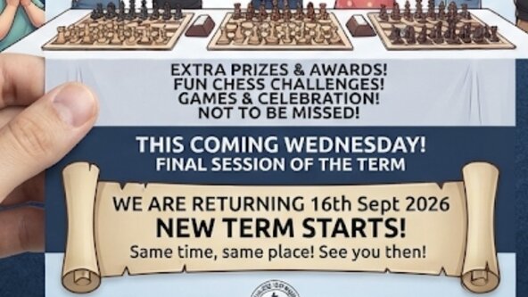 Surbiton Chess Party 22nd July 6.15pm to 7.15pm