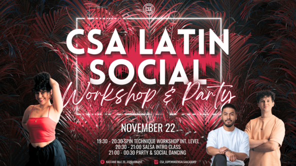 ✫ CSA Latin Social: Spin Technique Workshop & Salsa Intro + Party ✫ 
