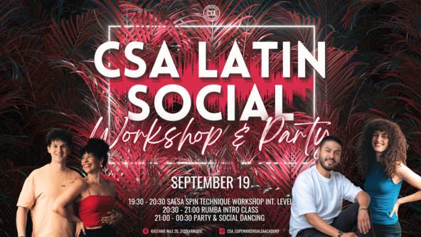 ✫ CSA Latin Social: Salsa Spin Technique Workshop & Rumba Intro + Party ✫ 