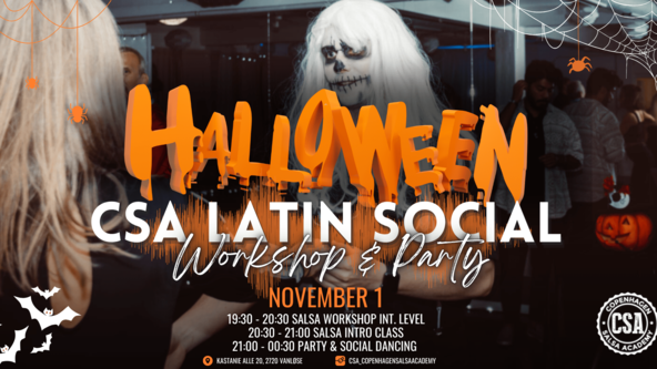 🎃 HALLOWEEN CSA Latin Social - Workshop & Party 🎃