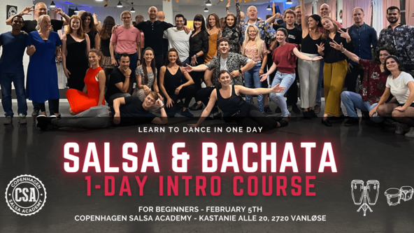 1-day SALSA & BACHATA BEGINNER Intro Course