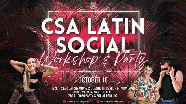 ✫ CSA Latin Social: Catchy Moves Workshop & Salsa Intro + Party ✫ 