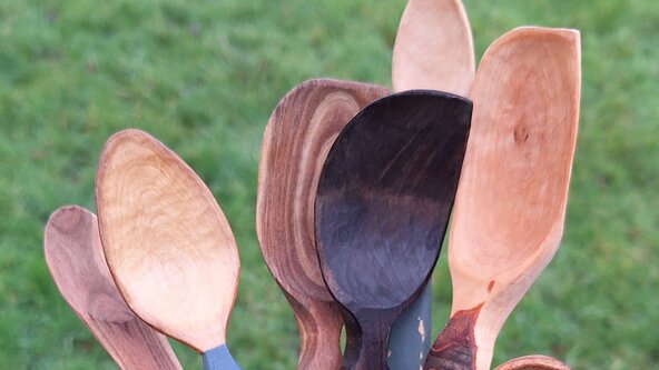 Wooden Spoon Carving at Samphire Hoe