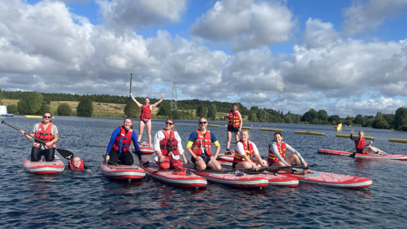 PRE-YOGA PADDLEBOARDING! 🏄🏼‍♀️