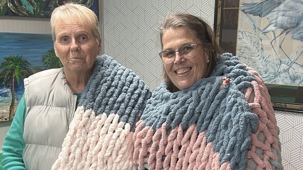 Chunky Knit Throw or knit scarf Class