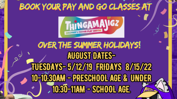 Preschool and under Kidz Summer pay and go classes