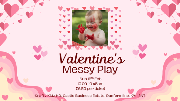 Valentines messy play 6 months +
