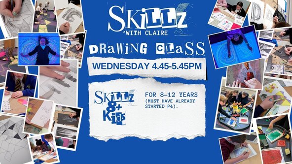 Skillz 8+ Kids Drawing Class - Wednesday 4.45pm