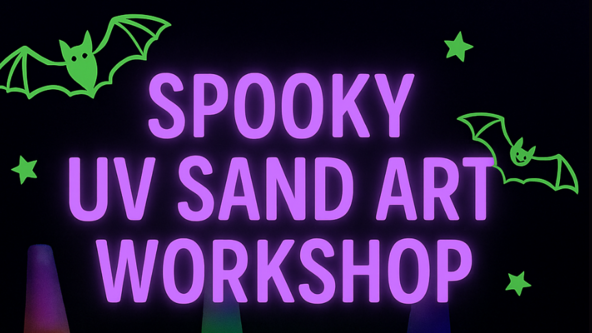 🎃 Happy Mount Park Café – Mon 27 Oct- Halloween UV Sand Art