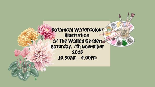 Botanical Watercolour Illustration at The Walled Garden, Helen’s Bay Saturday 7th November 2026 