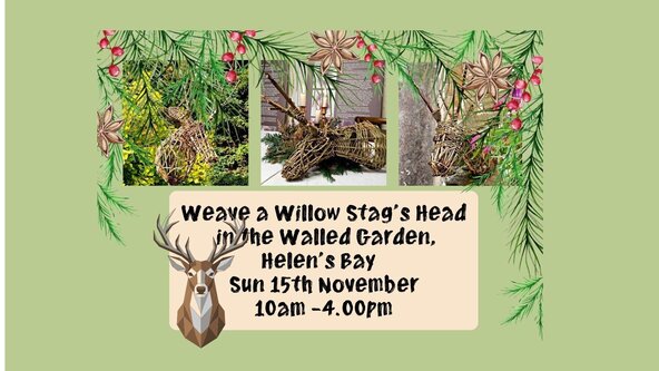 Weave a Willow Stag's Head in the Walled Garden Sunday 15 Nov