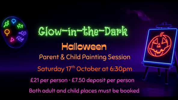 HALLOWEEN GLOW Parent and Child Canvas Painting Erskine 