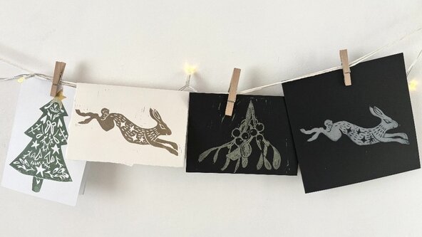 Lino Printing Christmas Card Workshop