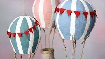 PK3, HOT AIR BALLOONS - Sculpture Papier Mache  (6-14 yrs+) - Pukekohe