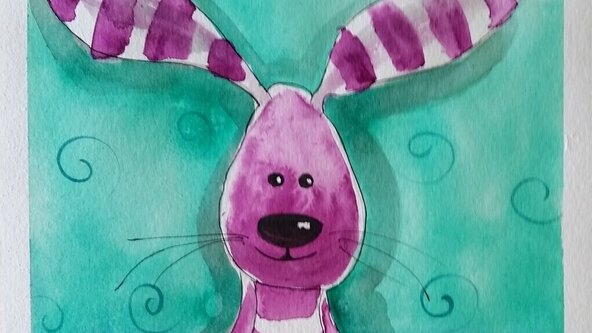 PK2, EASTER BUNNIES - Wonderful Watercolours  (6-16 yrs+) - Pukekohe