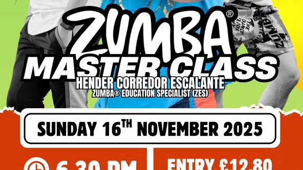 Zumba®️ Fitness Masterclass in MIDDLESBROUGH, UK with ZES™ Hender Corredor-Escalante
