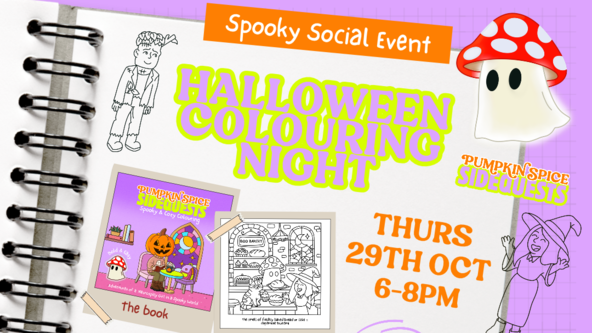 Halloween Colouring Night at The Manor, Greasby