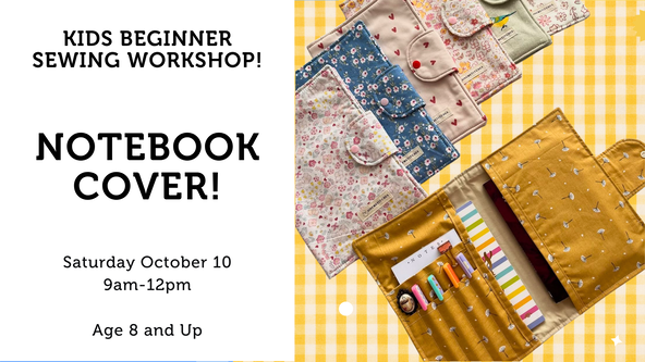 Kids Beginner Sewing: Notebook Cover! - All Levels - Ages 8 and up