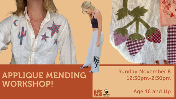 Applique Mending Workshop! - Ages 16 and up - For Beginners