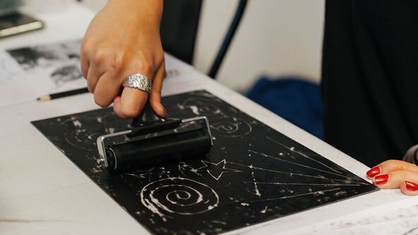 Druck trifft Collage