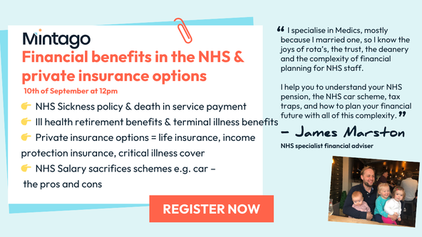 Financial benefits in the NHS and private insurance schemes