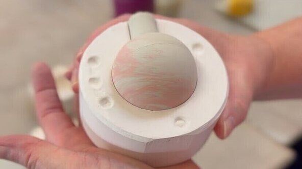 Christmas Marbled Slip-Casting Mini Bauble Workshop